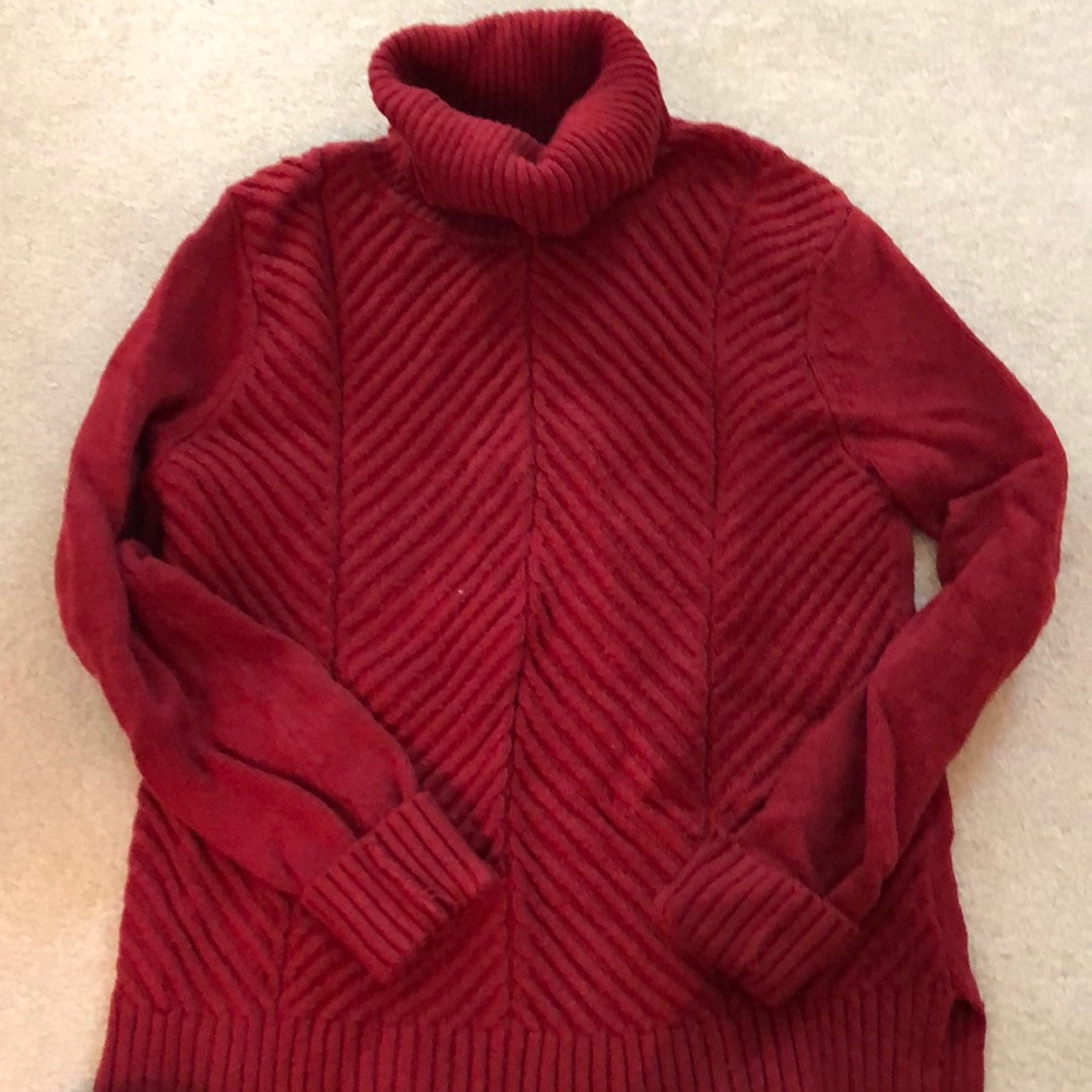 Banana Republic Red Turtleneck Sweater